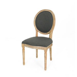 English Elm Christopher Knight Home® - Kd Dining Chair - Vintage French-Country Elegance With Dark Gray Upholstery & Ergonomic Comfort 60352.00PDGRY