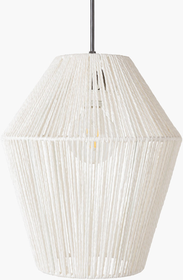 Livabliss Camerano Artisan Pendant Light Metal Frame Paper Shade Warm Glow Bohemian Decor CMN-003