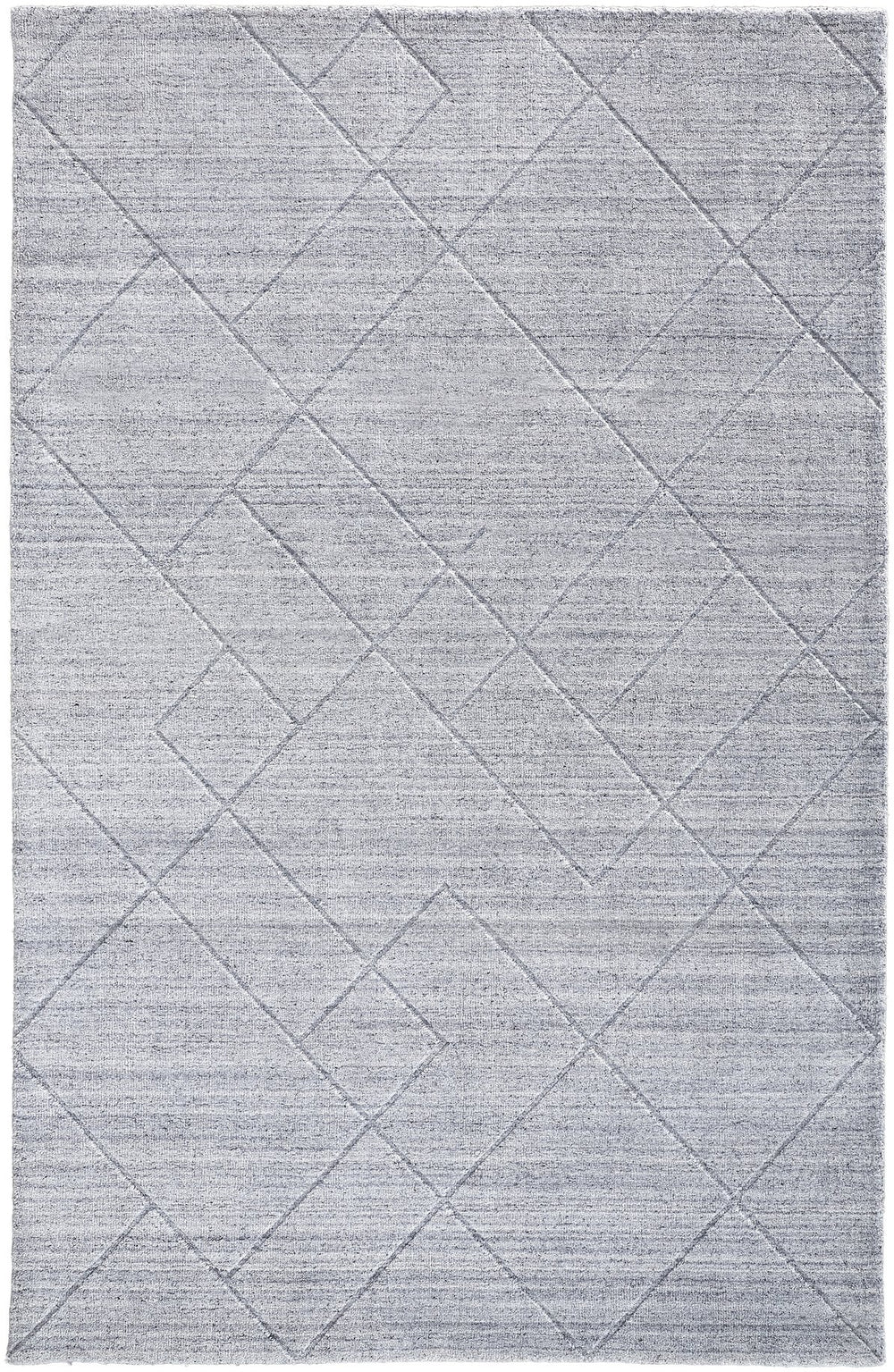 Feizy Rugs Red8848f Redford Handwoven Geometric Rug Collection - Stylish, Durable, And Artisan Crafted For Modern Homes Gray,Silver Viscose,Wool Red8848fblugryf00