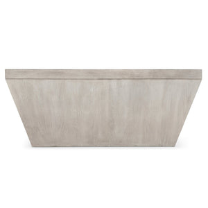 Bernhardt Bernhardt Landers Square Cocktail Table — Cerused Greige White Oak, Inverted Base, Geometric Top On Casters 534011