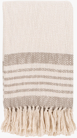 Livabliss Chamonix Hand-woven Fringe Throw Blanket Artisan Cotton Blend for Sofa or Bed CMX1000-5060