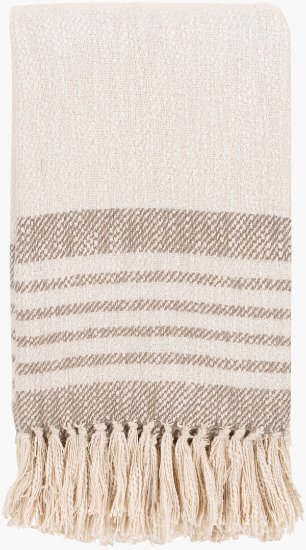 Livabliss Chamonix Hand-woven Fringe Throw Blanket Artisan Cotton Blend for Sofa or Bed CMX1000-5060