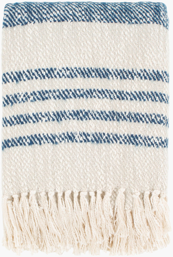 Livabliss Chamonix Hand-woven Fringe Throw Blanket Artisan Cotton Blend for Sofas and Beds CMX1002-5060