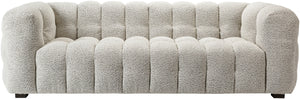 Chambery CMY-001 30"H x 94"W x 40"D Sofa CMY-001  Upholstery: Ivory; Base: Black Surya