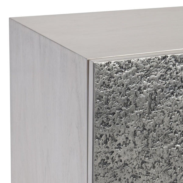 Bernhardt Bernhardt Sereno Buffet - Rustic-Modern Walnut & Textured Metal Buffet With Faux Stone Legs, 68" 329136