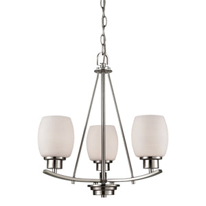 Casual Mission 17'' Wide 3-Light Chandelier - Brushed Nickel CN170322 Thomas