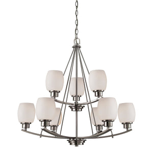 Casual Mission 29'' Wide 9-Light Chandelier - Brushed Nickel CN170922 Thomas