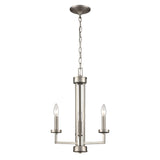 West End 15'' Wide 3-Light Chandelier - Brushed Nickel CN240322 Thomas