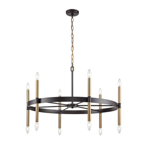 Notre Dame 34'' Wide 12-Light Chandelier - Oil Rubbed Bronze and Gold CN261221 Thomas