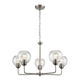 Astoria 28'' Wide 5-Light Chandelier - Brushed Nickel CN280522 Thomas