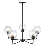 Boman 28'' Wide 5-Light Chandelier - Matte Black CN280526 Thomas