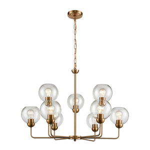 Astoria 32'' Wide 9-Light Chandelier - Satin Gold CN280925 Thomas