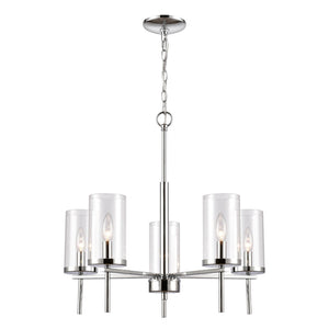 Oakland 25'' Wide 5-Light Chandelier - Chrome CN290523 Thomas