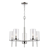 Oakland 25'' Wide 5-Light Chandelier - Chrome CN290523 Thomas