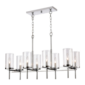 Oakland 32.5'' Wide 8-Light Linear Chandelier - Chrome CN290883 Thomas