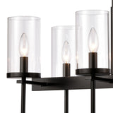 Oakland 32.5'' Wide 8-Light Linear Chandelier - Black CN290886 Thomas