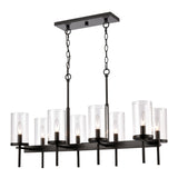 Oakland 32.5'' Wide 8-Light Linear Chandelier - Black CN290886 Thomas