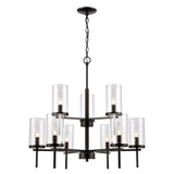 Oakland 28.5'' Wide 9-Light Chandelier - Black CN290926 Thomas