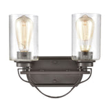 Market Square 12'' Wide 2-Light Vanity Light - Oil Rubbed Bronze CN300211 Thomas