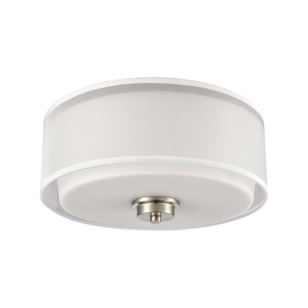 Market Square 13'' Wide 3-Light Flush Mount - Brushed Nickel CN300232 Thomas