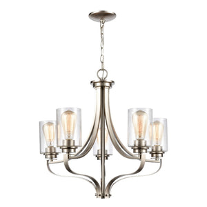 Market Square 24'' Wide 5-Light Chandelier - Brushed Nickel CN300522 Thomas