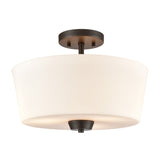 Winslow 15'' Wide 3-Light Semi Flush Mount - Oil Rubbed Bronze CN310281 Thomas