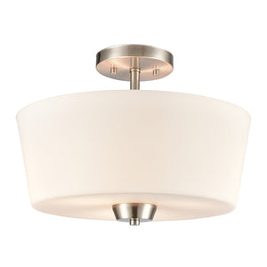 Winslow 15'' Wide 3-Light Semi Flush Mount - Brushed Nickel CN310282 Thomas