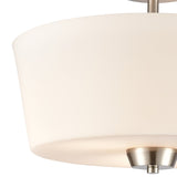 Winslow 15'' Wide 3-Light Semi Flush Mount - Brushed Nickel CN310282 Thomas