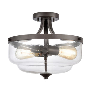 Calistoga 13'' Wide 2-Light Semi Flush Mount - Oil Rubbed Bronze CN320281 Thomas