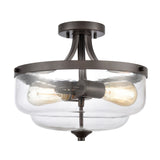 Thomas Calistoga 13'' Wide 2-Light Semi Flush Mount