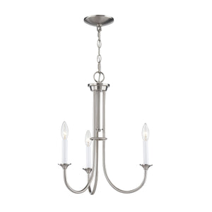 Meadowview 18'' Wide 3-Light Chandelier - Brushed Nickel CN340322 Thomas