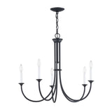 Meadowview 28'' Wide 5-Light Chandelier - Matte Black CN340426 Thomas