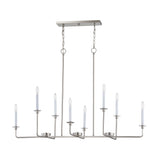 Lexington Green 48'' Wide 8-Light Linear Chandelier - Brushed Nickel CN340822 Thomas