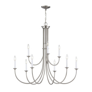 Meadowview 36'' Wide 9-Light Chandelier - Brushed Nickel CN340922 Thomas