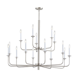 Lexington Green 46'' Wide 15-Light Chandelier - Brushed Nickel CN3415822 Thomas