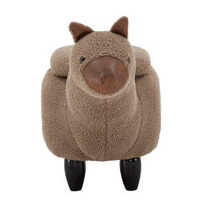 Homelegance By Top-Line Brax Animal Storage Ottoman Black Polyester