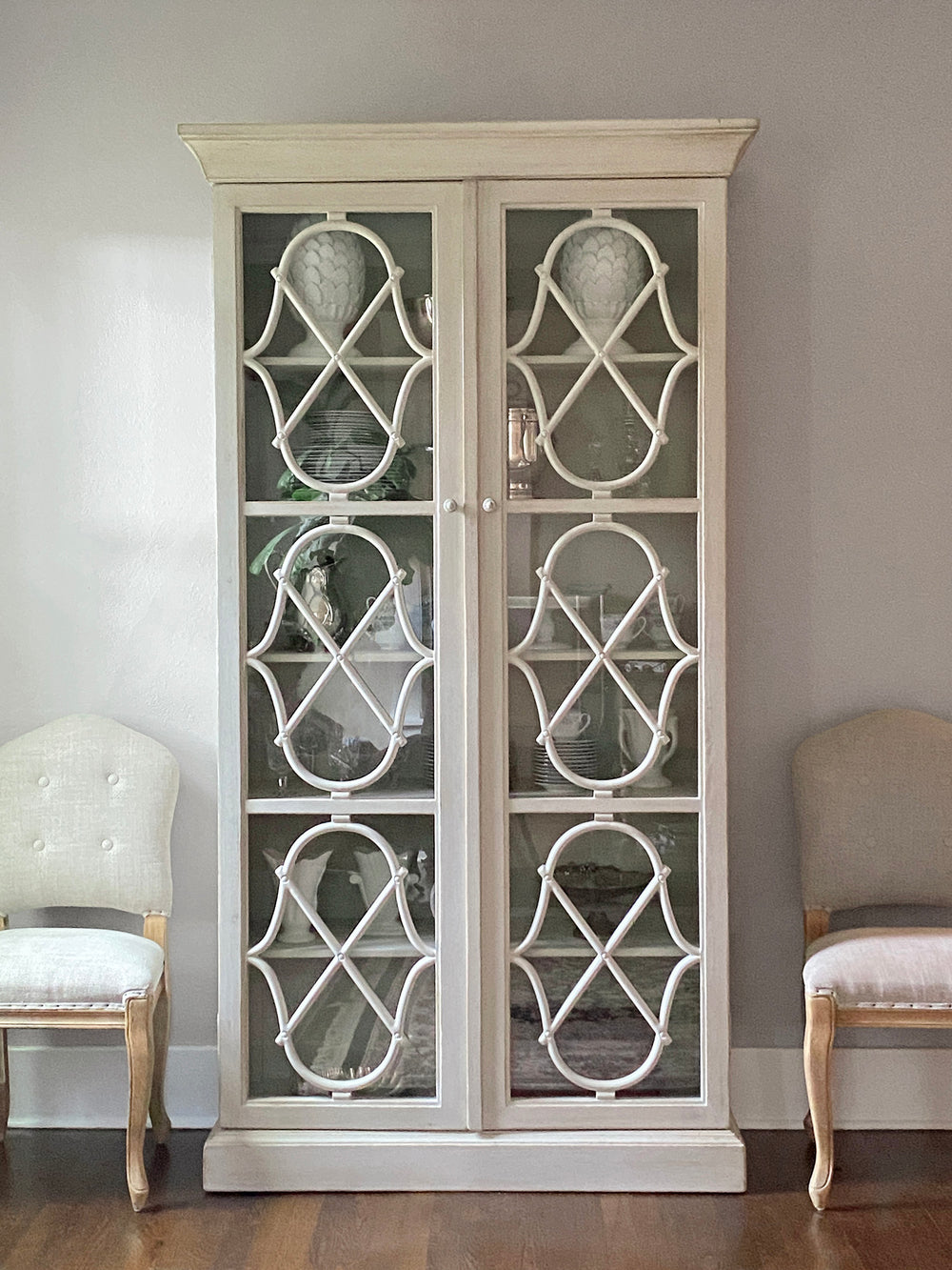 Park Hill Adeline Wood Cabinet with Glass Doors EFC20134