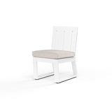 Newport Armless Dining Chair in Cast Silver, No Welt SW4801-1A-SLVR-STKIT Sunset West