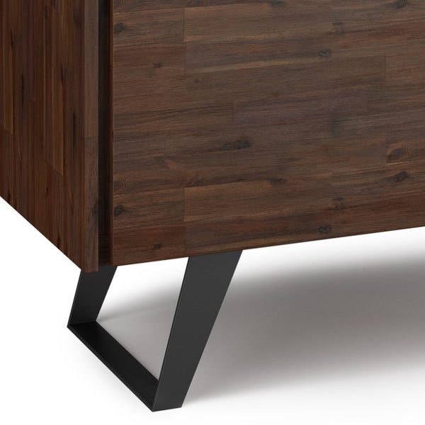 English Elm Lowry 42" Industrial Tv Media Stand - Handcrafted Acacia Wood, Vintage Charm & Durable Storage Solutions B136P158880
