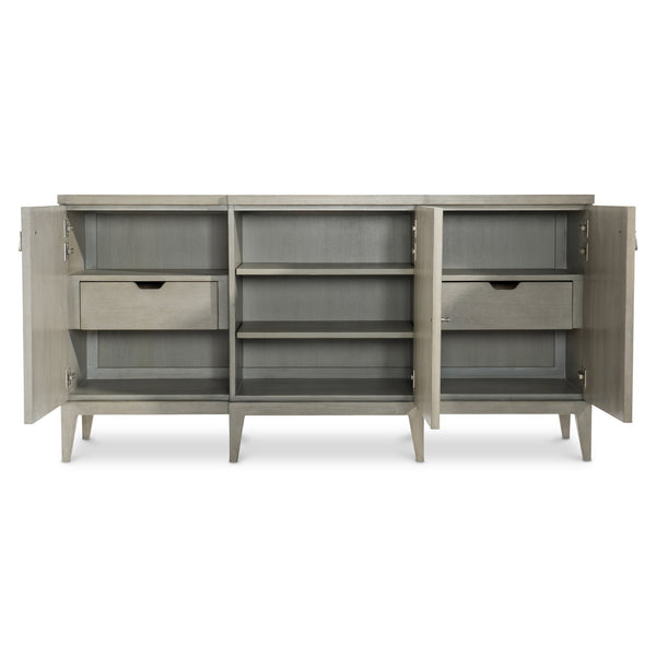 Bernhardt Bernhardt Cornelia Buffet With Nebbia Ash, Brushed & Glazed Stainless Diamond Inlay, Soft-Close Doors 331131