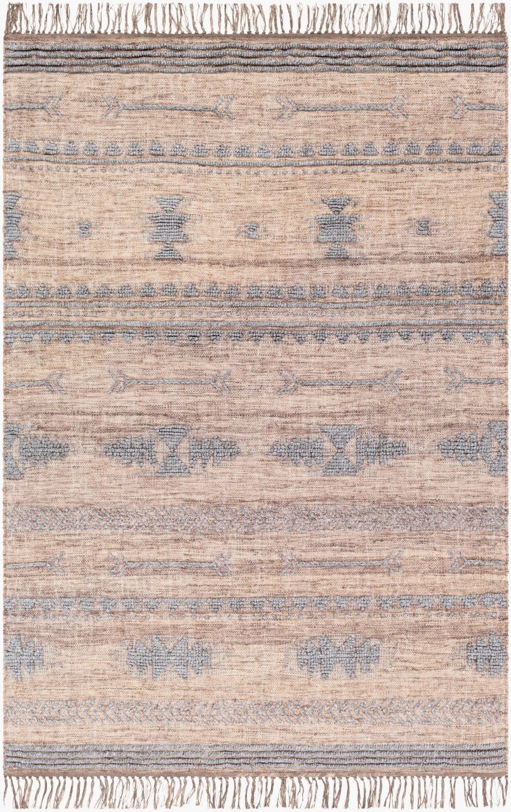 Surya Cheyenne Naturals 4' X 6' Handmade Rug - Elegant Global Design With Durable Jute & Wool Blend Brown Jute,Wool,Polyester Cna2300-46