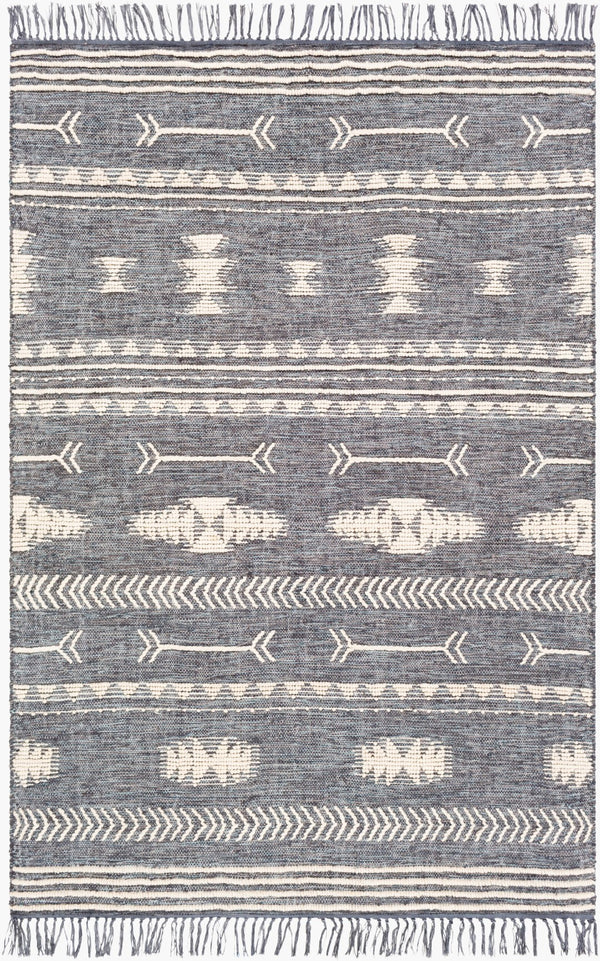 Surya Cheyenne Naturals 4' X 6' Handmade Rug - Elegant Global Design With Durable Jute & Wool Blend Aqua Jute,Wool,Polyester Cna2301-576