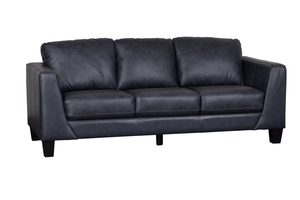 Porter Designs Porter Lucca Top Grain Leather Sofa In Dark Gray - Elegant Transitional Design For Modern Living Spaces Gray Leather 02-189-01-0277