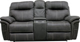 Parker Living Mason - Charcoal Power Reclining Console Loveseat