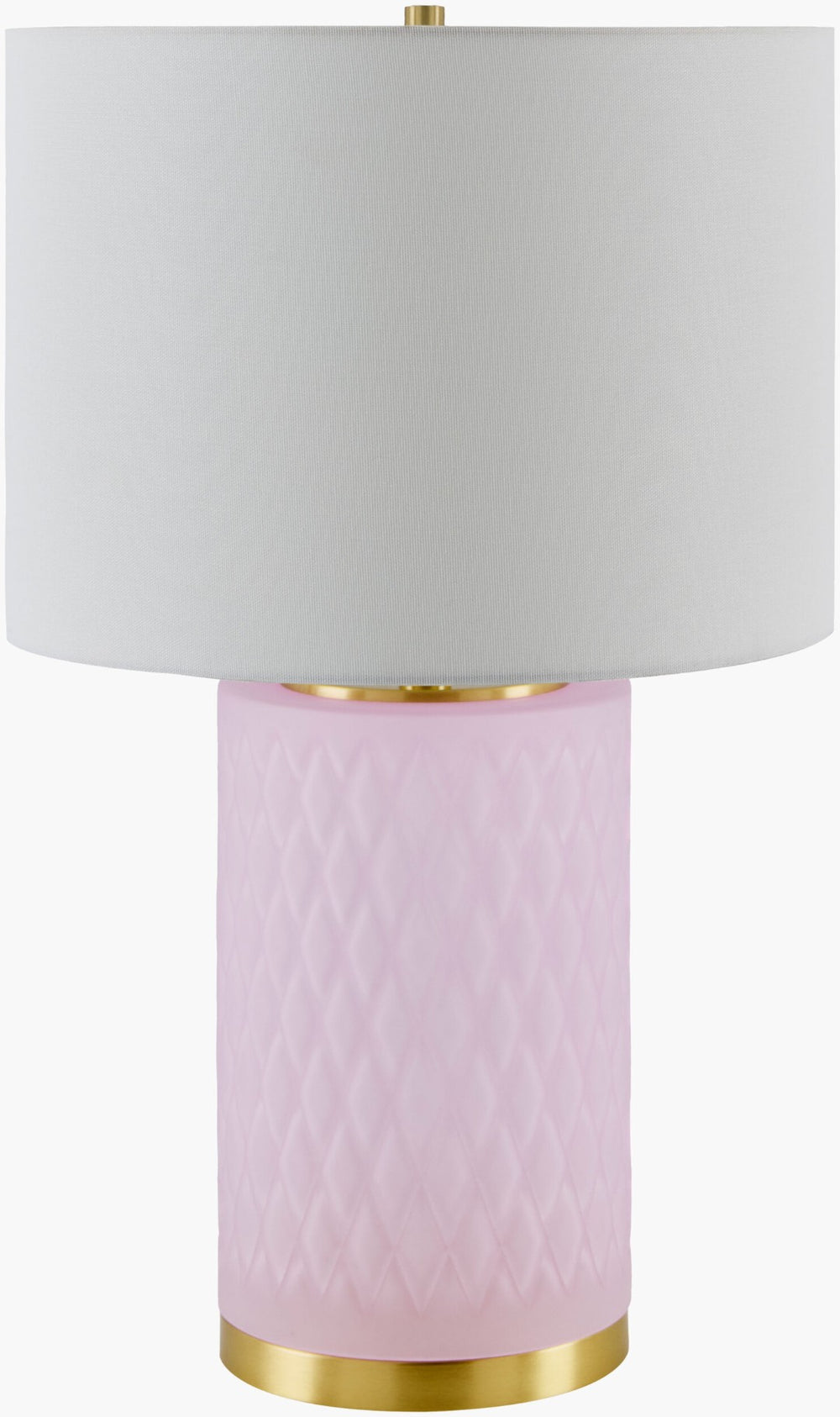 Livabliss Cancale Arts and Crafts Glass Body Table Lamp with Iron Base and Linen Shade CNC-004