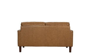 Porter Designs Porter Soria Top-grain Leather Loveseat - Luxurious Camel Comfort With Mid-century Modern Style Brown Leather 02-204-02-8760