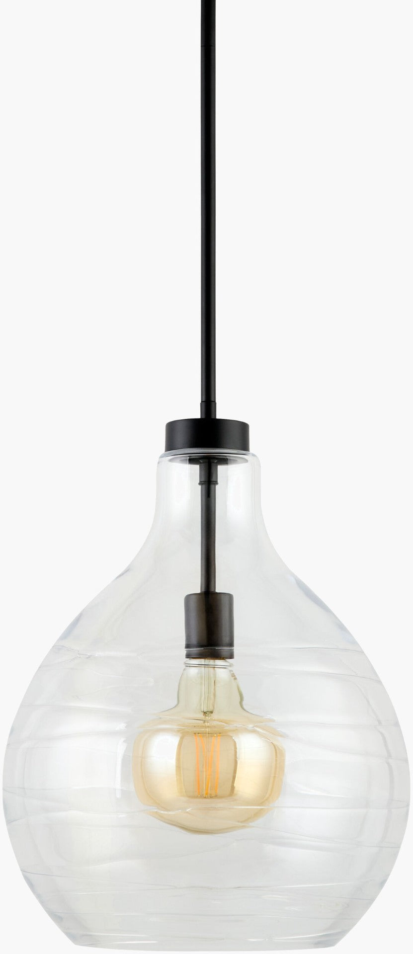 Livabliss Calanda Artisan Iron and Glass Pendant Light for Kitchen Island or Bohemian Dining CND-002