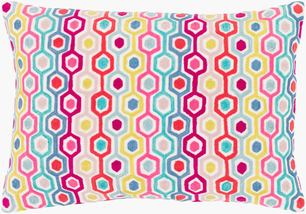 Surya Candescent 13"L X 19"W Stylish Lumbar Pillow - Elegant Cotton Design For Comfort & Durability! Magenta Cotton,Cotton Cne001-1319