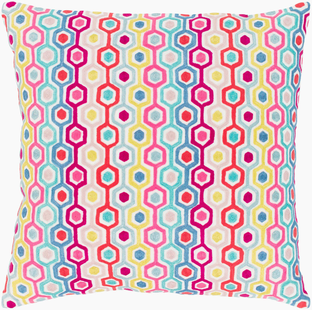 Surya Candescent 18" Cotton Accent Pillow - Elegant Design & Durable Comfort For Your Living Space Decor Magenta Cotton,Cotton Cne001-2020