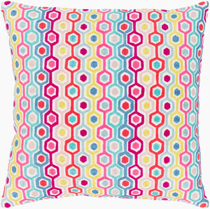 Surya Candescent 18" Cotton Accent Pillow - Elegant Design & Durable Comfort For Your Living Space Decor Magenta Cotton,Cotton Cne001-2020